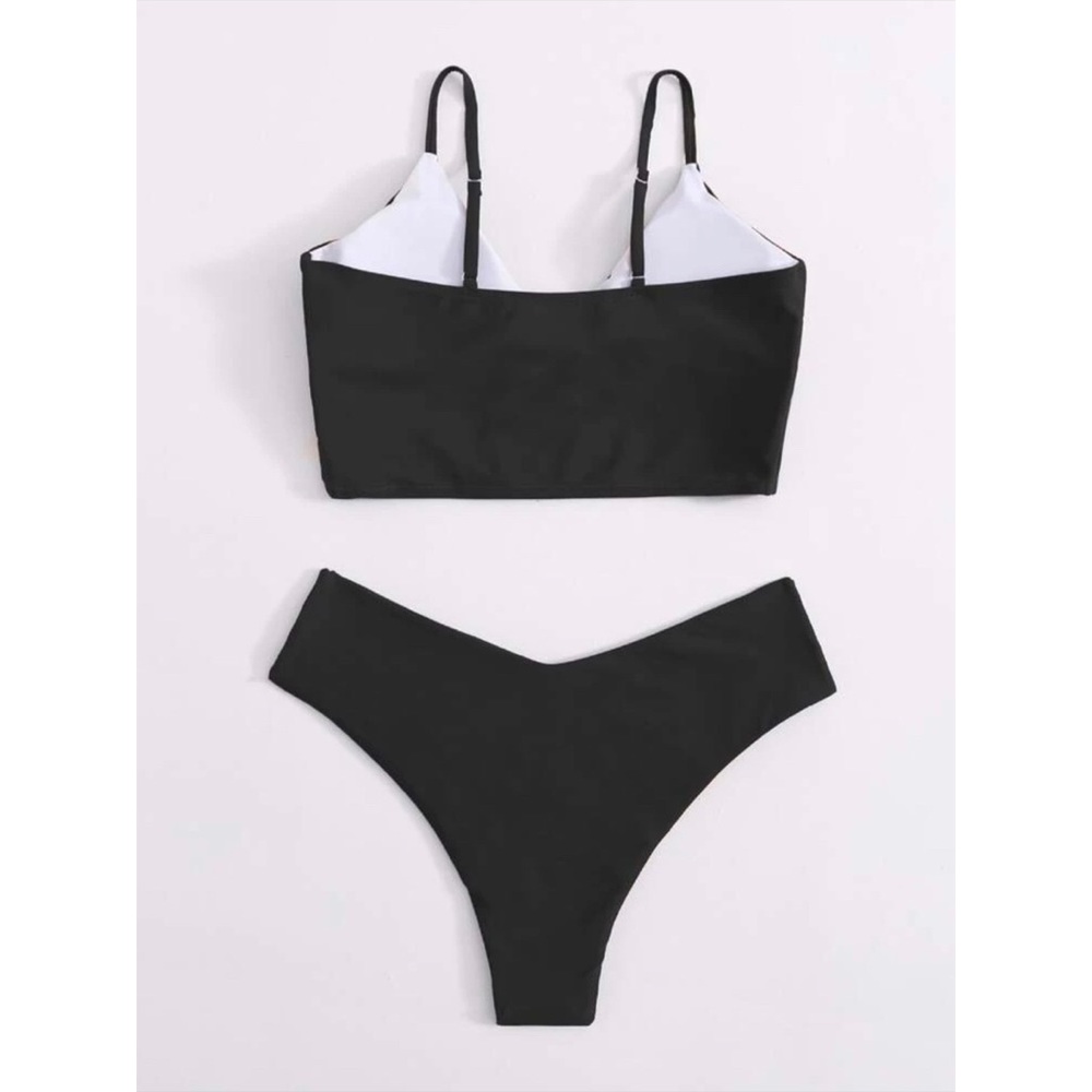 Cheeky V neck bikini swim suit sexy burnt orange - Picture 8 of 8